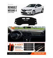 RENAULT MEGANE 4 (2016-2024) Uyumlu Torpido Örtüsü Torpido Kılıfı - Siyah