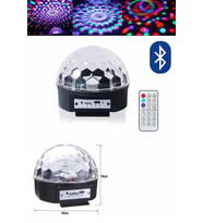 Mey İthalat® Küre Disko Topu Müzik Çalar Renkli Işıklı Bluetooth Disko Parti Işığı Kumandalı