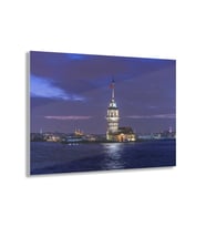 LEYLASER Kız Kulesi Gece Cam Tablo Duvar Dekoru (Karışık)