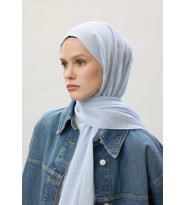 Pastel Mavi Fresh Scarfs İnce Pamuk Vual Şal
