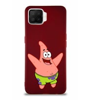 Oppo A73 Soft Premier Kapak Patrick Yıldız Tasarımlı Silikon Kılıf - Mürdüm (Şeffaf)