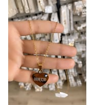 ÇELİK KİŞİYE ÖZEL TASARIM İSİMLİ KALP AŞK KOLYE (Gold)