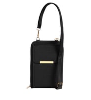 Givenza Kişiye Özel Çapraz Askılı Telefon Bölmeli Çanta (Siyah)