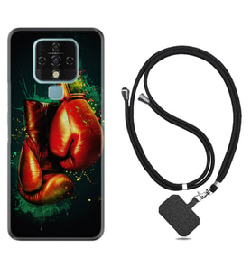 Tecno Camon 16 18P Pova Kılıf Boyun Askılı Silikon Boks Eldiveni 1763