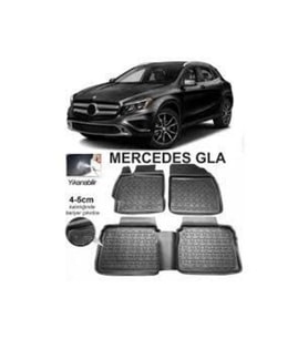 Paspas 3d X-mat Havuzlu Mercedes X156 Gla Serisi 14 Siyah (Siyah - Beyaz)