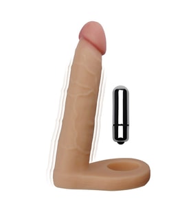 OdinsShop 16 cm Realistik Titreşimli Dildo & Penis Halkası