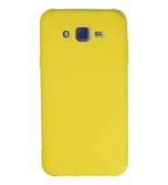 Durukar® Samsung Galaxy J7 Kılıf Nano içi Kadife Silikon - Sarı