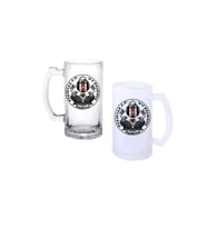 Ghostbastır Design Beşiktaş Kulplu Bira Bardağı Buzlu veya Şeffaf Seçenekli 0129