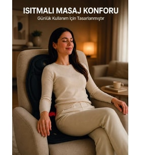 Sırt Bel Boyun ve Kalça Destekli Isıtmalı Masaj Koltuğu Minderi