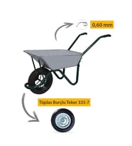 Troyka Galvanizli Demonte El Arabası 0.60 mm Sac Tüplas Burçlu Teker