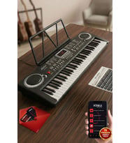 Midex PS-1500BK Başlangıç İçin 61 Tuşlu Org Notalık Adaptör Öğrenim Metodu (100 Ses 100 Ritim)