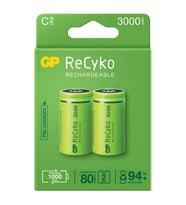 Gp 3000 mAh Orta Boy Şarjlı Pil 2 li Paket C Boy GP300CHCBMTR-2EB2