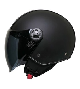 FX101 Leather Motosiklet Kaskı Deri Yarım Açık Motorcu Kask