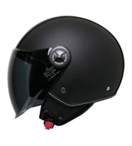 FX101 Leather Motosiklet Kaskı Deri Yarım Açık Motorcu Kask