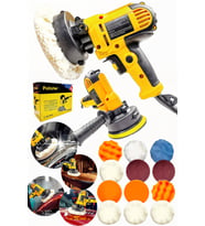 Alman Seri Tam Profesyonel 15 Parça Set 125 Mm Zımpara Araba Pasta Cila Polisaj Makinesi...