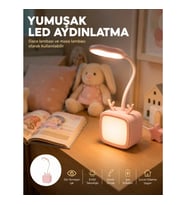 Mey İthalat® Kablosuz LED Masa ve Gece Lambası Dekoratif Şarjlı Tasarım