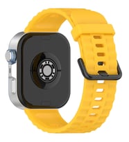 Huawei Watch Fit 4/Fit 4 Pro/Fit 3 Kordon Silikon Dalga Desen Şerit Band 23 (Fit (Sarı)