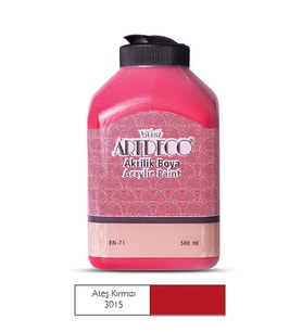 ARTDECO AKRİLİK BOYA 500 ML.ATEŞ KIRMIZI