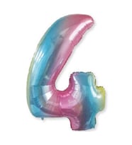 Benim Marifetlerim 4 Rakamı Rengarenk Folyo Balon 16 inch 40 cm
