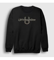 Presmono Unisex Siyah Logo Utlima Online Sweatshirt 460270tt
