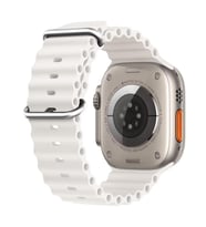 Microsonic Apple Watch Series 6 44mm Kordon Ocean Band Beyaz