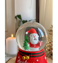 Kişiye Özel Mega Boy Yılbaşı Kar Küresi Otomatik Kar Püskürtmeli Işıklı ve Müzikli
