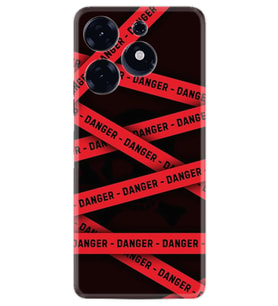Tecno Spark 10 Pro Kılıf Resimli Desenli Baskılı Silikon Danger 1372
