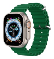 Cosmostech Akıllı Saat Watch için Uyumlu 42MM 44MM 45MM 49MM 1/2/3/4/5/6/se/7/8/ultra Akıllı Saat Silikon Kordon ve Kayışı Yeşil