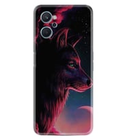 9i Kılıf Resimli Desenli Baskılı Silikon Wolf and Moon 1380