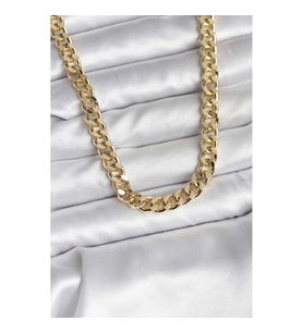 Mey İthalat® 14K Gold Renk Kaplama Kalın Zincir Model CM Kadın Kolye