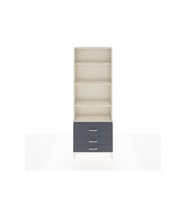 Arges Dolap 4 Raflı 3 Çekmeceli 88x30x243 Aytaşı-Antrasit