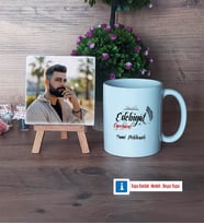 Edebiyat Öğretmeni Fotoğraflı Dekoratif Taş, Kupa Bardak Beyaz Hediye Öğretmenler Günü Hediyesi (Model 1)