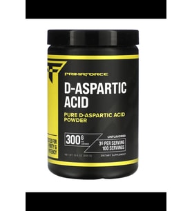 Primaforce DAA D-Aspartic Acid 300 Grams (100 Servings), Unflavored, Vegetarian, Non-GMO.Usa.3736 (Renksiz)