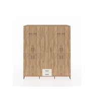 Kronos Dolap 10 Raflı 2 Çekmeceli 4 Askılı 220x59x243 Çam-Çam/Aytaşı