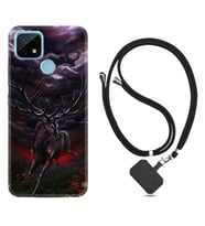 Realme C11 C21 C21Y C25Y C11 2021 Kılıf Boyun Askılı Silikon Dark Deer 1786