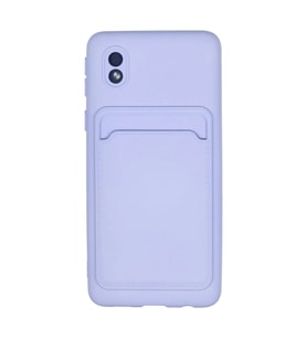 Samsung Galaxy A01 Core Kılıf Kelvin Kartvizitli Silikon - Lila
