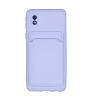 Samsung Galaxy A01 Core Kılıf Kelvin Kartvizitli Silikon - Lila