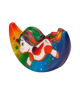 Squishy Ay Unicorn: Slow Rising Köpük Oyuncak! Kawaii Stres Giderici Figür (Çok Renkli)