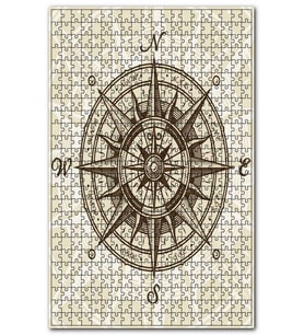 Cakapuzzle Denizcilik Pusula Gülü Görseli Puzzle Yapboz MDF (Ahşap) (120 Parça)