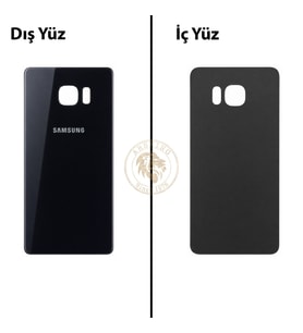 Samsung Galaxy S6 Edge Plus Siyah Renk Arka Kapak Arka Cam Batarya Kapağı Pil Kapağı Lazer Kesim Back Cover Galaxy S6 Edge Plus Uyumlu