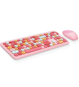 Mofii No666 Pembe Klavye Mouse Set