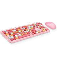 Mofii No666 Pembe Klavye Mouse Set