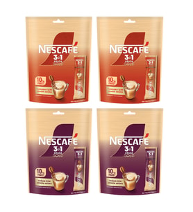 Nescafe Gold 3in1 Yumuşak ve Yogun İçim 10 lu 4 lü Set