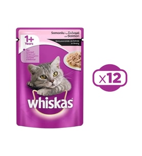 Whiskas Pouch Somonlu Yetiskin Kedi Konservesi 85 gr X 12 Adet