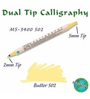 Zig Calligraphy Çift Uçlu Kaligrafi Kalemi 2 mm + 5 mm 502 Butter 