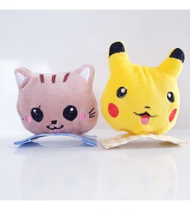 peluş hayvan figürlü 2li kız çocuk çıtçıt toka (Sarı)