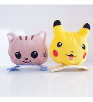 peluş hayvan figürlü 2li kız çocuk çıtçıt toka (Sarı)