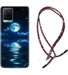 Vivo Y11S Y21S Y20 Y20S Y70 Kılıf Boyun Asklı Rasta Silikon Night Moon 1133