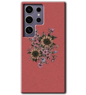 Galaxy S24 Ultra Kılıf HD Desen Baskılı Kılıf - Retro Çiçek