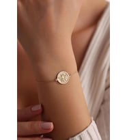 Kişiye Özel Tasarım Arı Model Bileklik 925K Gümüş (Gold)